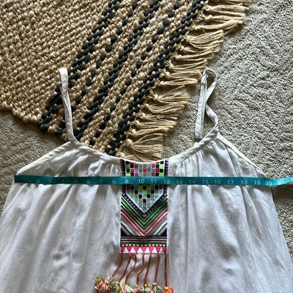 Mara Hoffman White Multicolor Accents Maxi Dress Large as seen on Runway Large - Picture 15 of 16